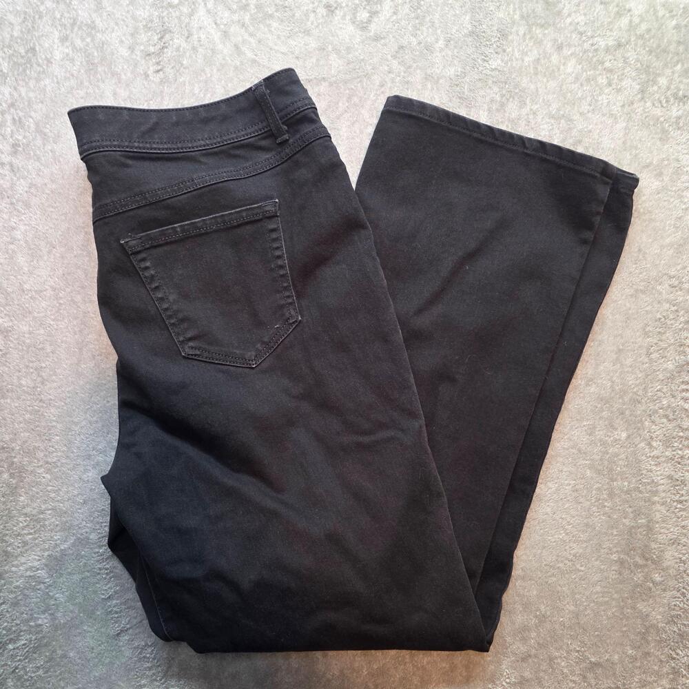 Bandolino Sheryl Baby Boot Jeans Womens 16 Black Wash High Rise Stretch Denim